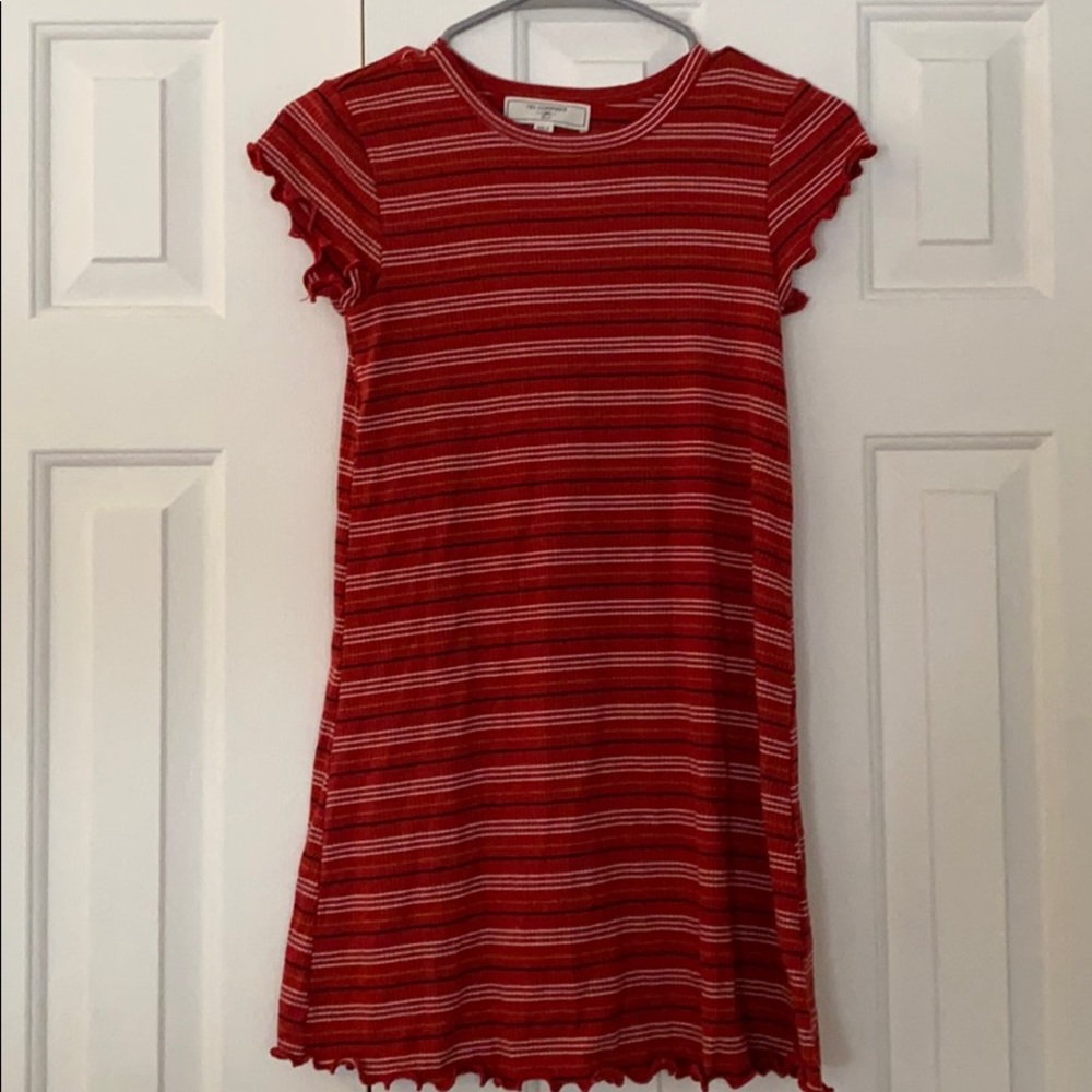 red stripped girls dress